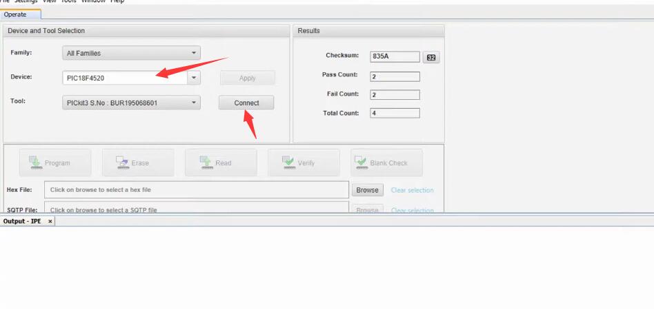 How to Use PICKit 3 with MPLAB IPE to Program PIC18F4520 Chip (3)