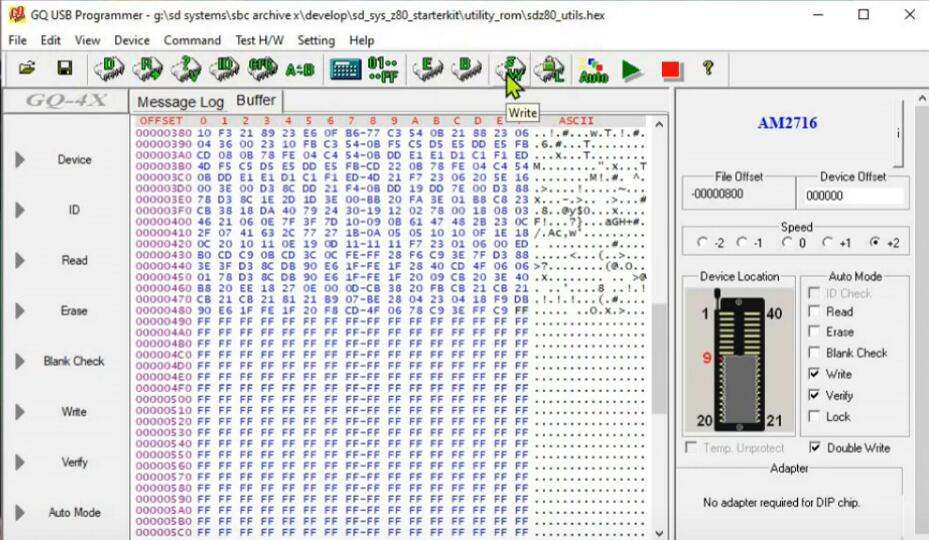 AM2716 Chip Programming by GQ-4X Programmer (7)