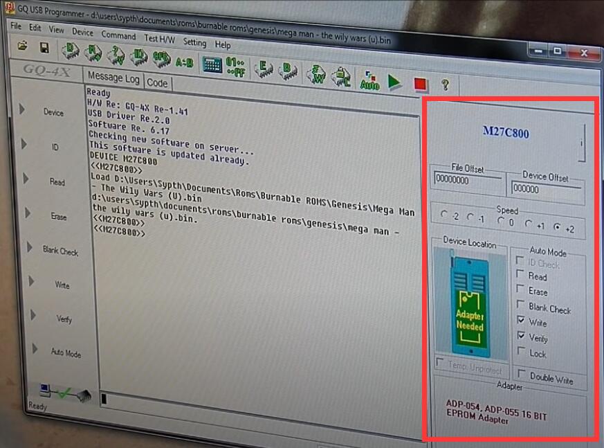 GQ-4X Programmer Read & Write M27C800 Chip (2)