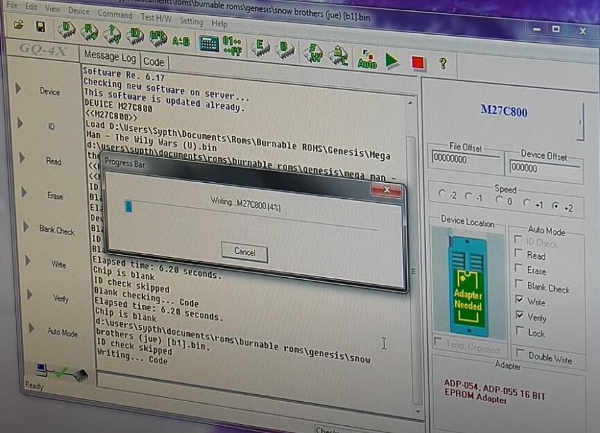 GQ-4X Programmer Read & Write M27C800 Chip (6)