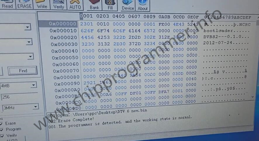 How to Use EZP2019 Programmer Write MX25L3206E Chip (5)