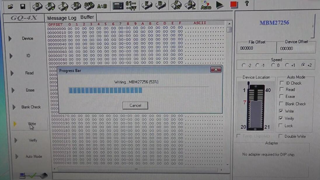 How to Use GQ-4X Programmer to Program MBM27256 Chip (6)