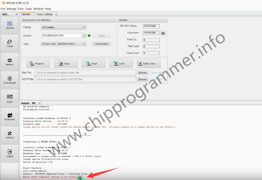 How to Use PICKit3 to Program PIC32MX250F128 Chip (10)