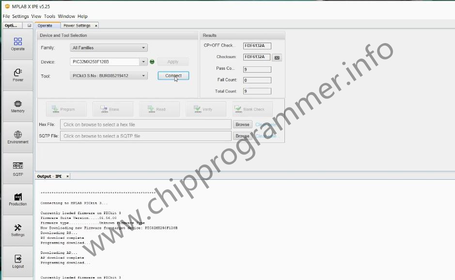 How to Use PICKit3 to Program PIC32MX250F128 Chip (8)