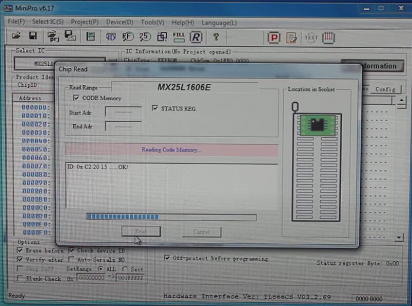 TL866II Plus Programmer Read & Write MX25L3206E Chip (5)