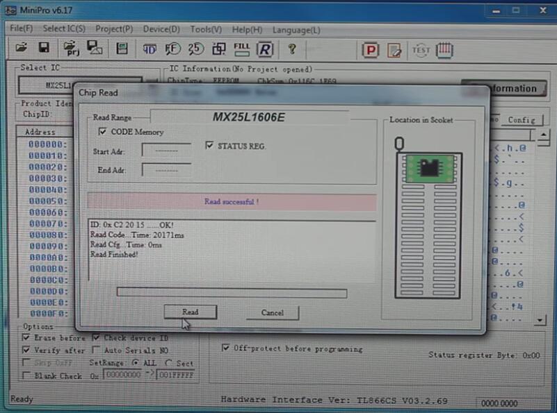 TL866II Plus Programmer Read & Write MX25L3206E Chip (6)