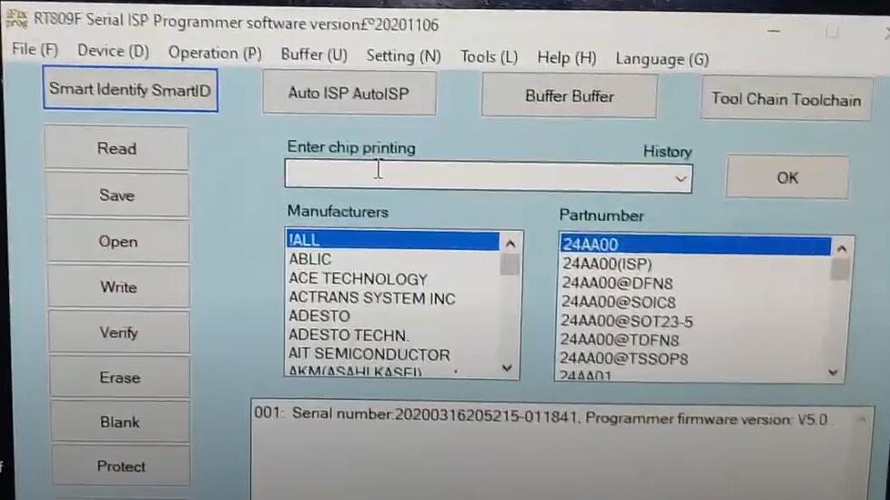 RT809F Program VS T56U11.2 TV Motherboard by VAG Cable (8)